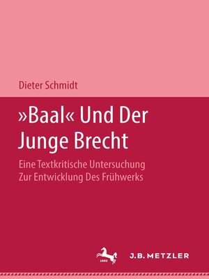 cover image of "Baal" und der Junge Brecht